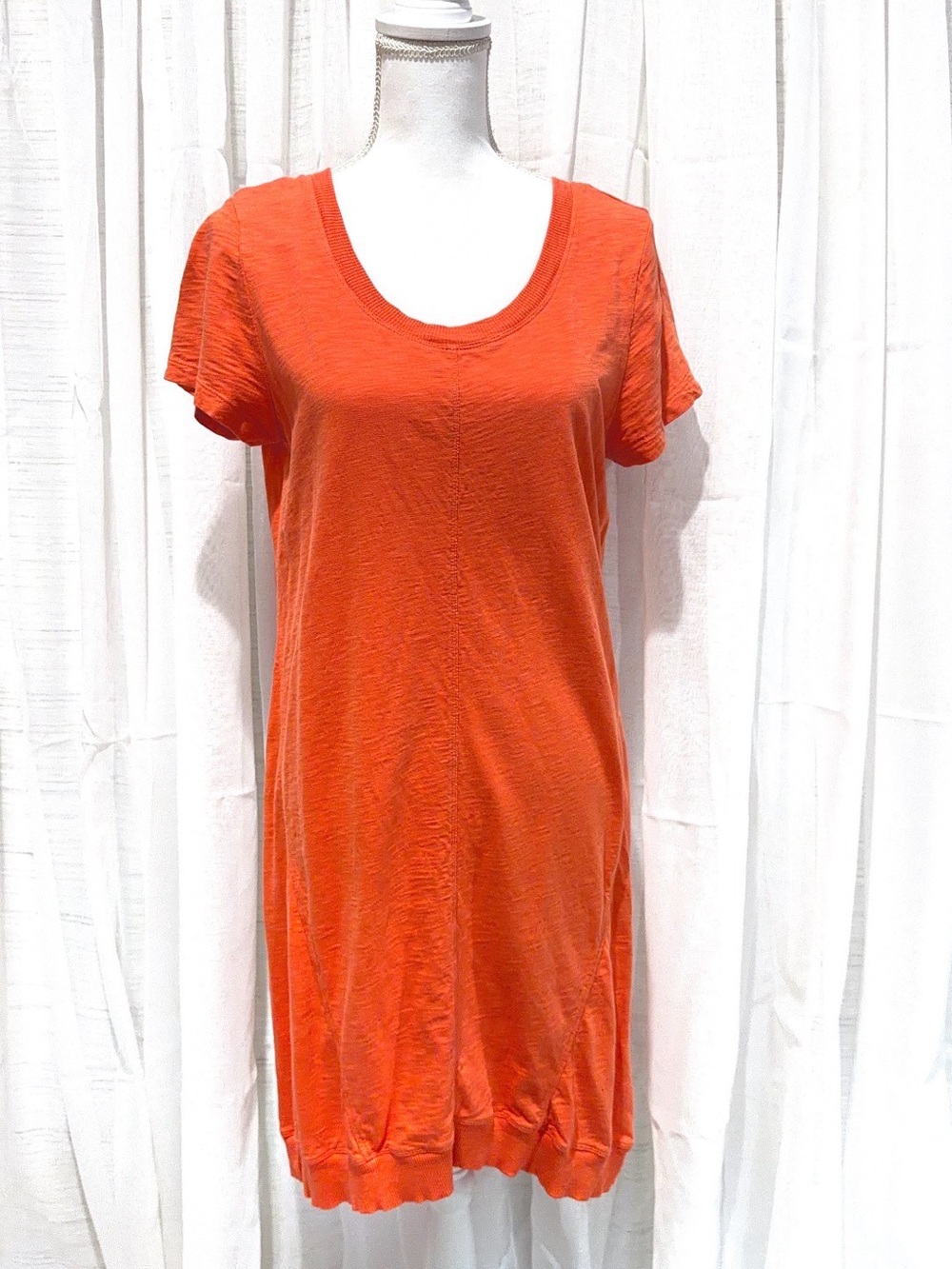 J. Jill Bright Orange Scoop Neck Tunic